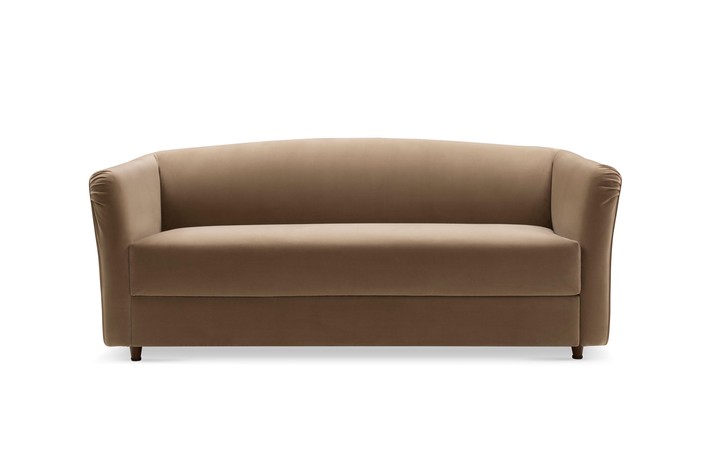 Schlafsofa mit einteiliger Sitzfläche und Rückenlehne