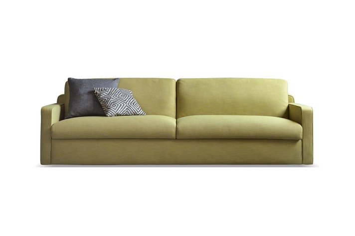 Schlafsofa mit seitlicher Öffnung, ausgestattet mit Doppelmatratze