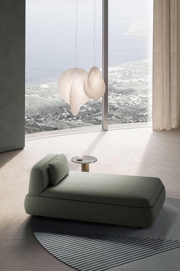 Chaiselongue-Modul mit Rückenkissen