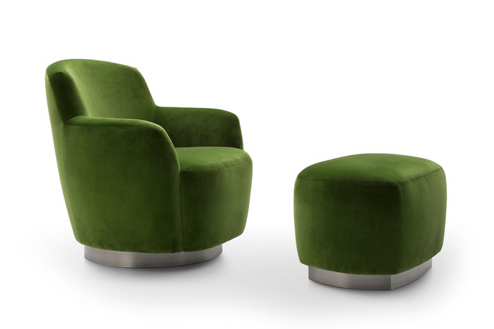 Lounge-Sessel mit weichen und abgerundeten Formen, Design von Giuseppe Manzoni