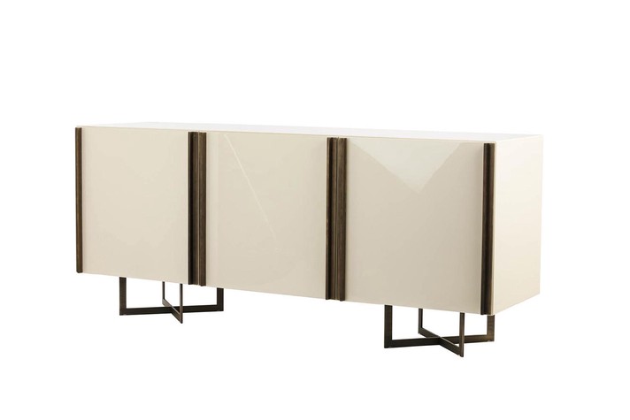 Profile, 180 cm Sideboard weiß lackiert