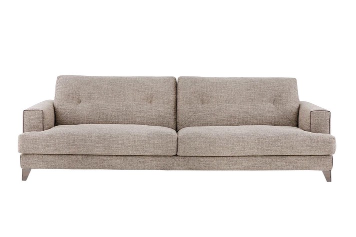 Maxi 2-Sitzer-Sofa mit verchromten Metallfüßen