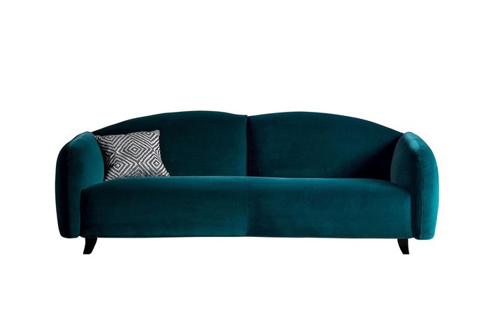 Sehr elegantes Sofa in der blauen Samtversion