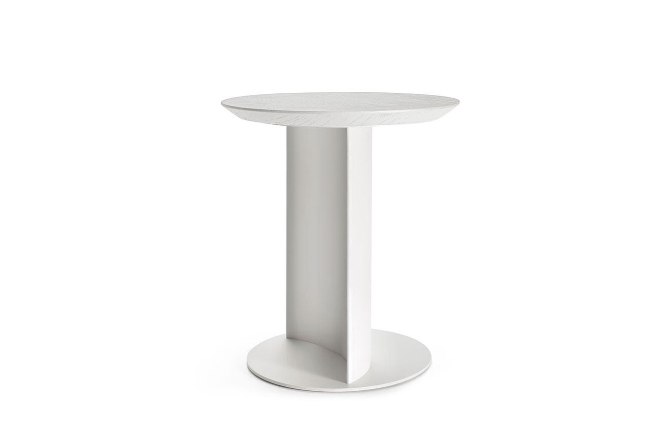 Tall and round side table for the sofa Bao Monocolonna