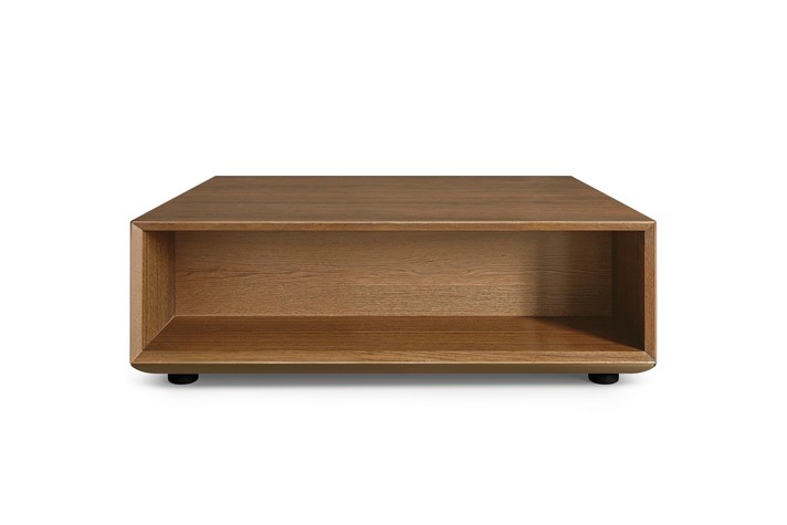 Square storage coffee table Pop-up with open compartment for books and magazines