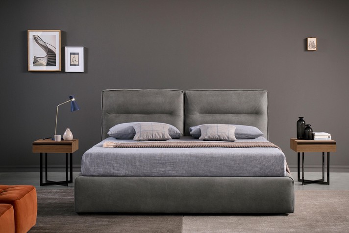 A set of two square bedside tables