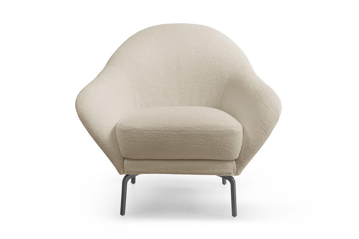 An oyster-style shell chair for stylish living rooms and hotel lounges