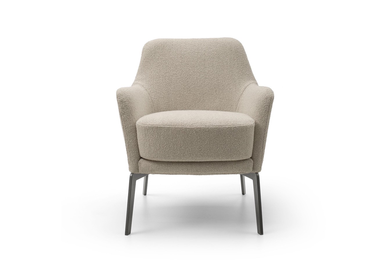Narrow armchair with metal legs Claretta