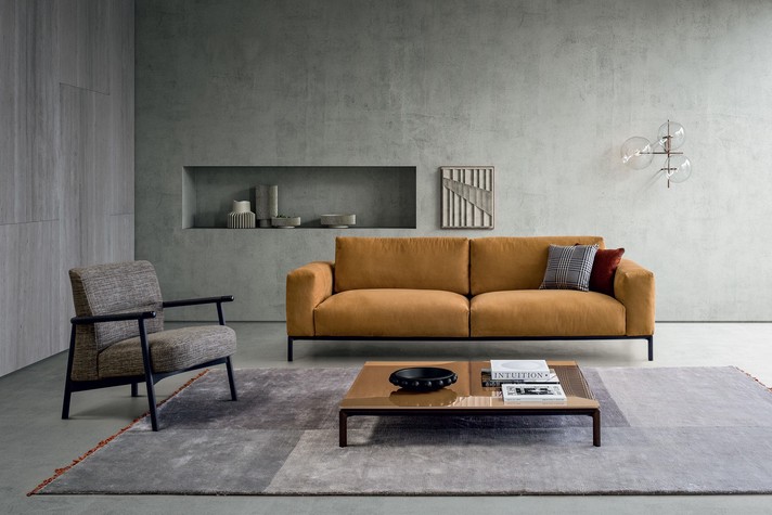 Hailey armchair combined with Man-Go furniture collection