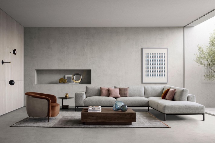 Ring armchair combined with Man-Go sofa