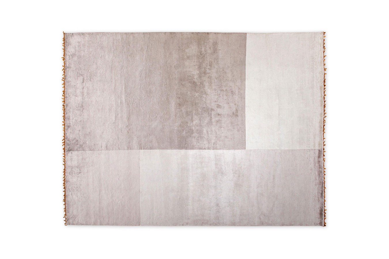 Grey geometric rug with square pattern Frame