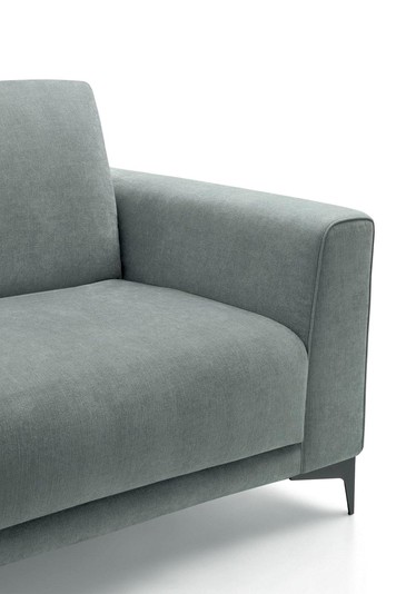 Detail of the seat cushion and arm with tapered leg