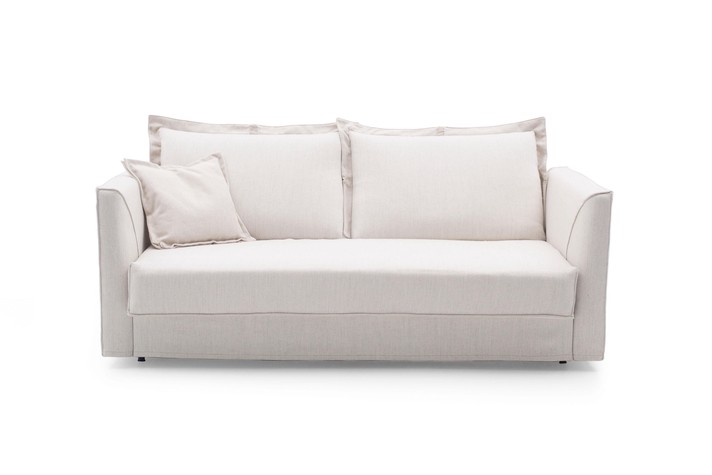 A 2-3 seater sleeper sofa with a romantic, shabby chic look