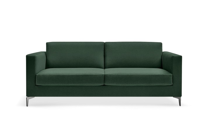 Linear sofa bed with built-in pillow storage space