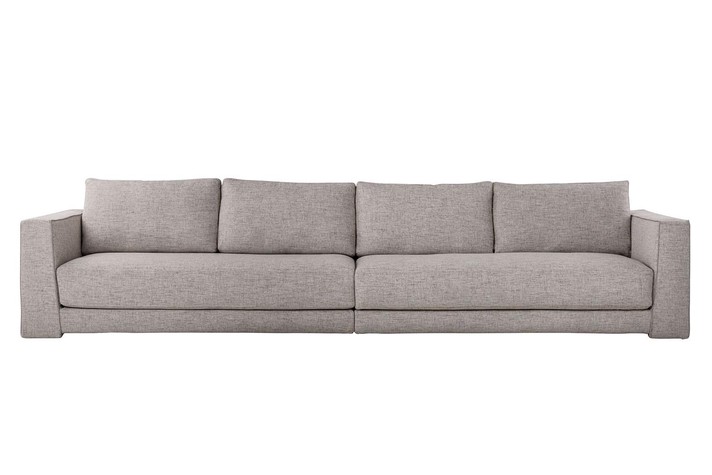 Generously sized linear sofa for large living rooms