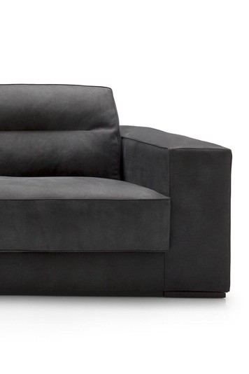 Detail of the generous seat cushion and ergonomic backrest