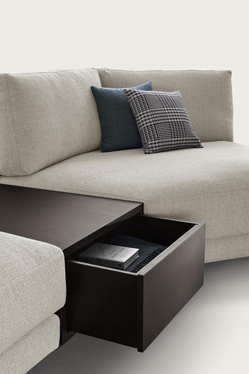 Side table with drawer in Wengé wood (optional)