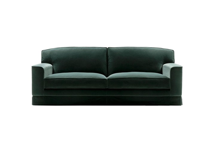 Stylish velvet upholstery for a cozy 2 seater