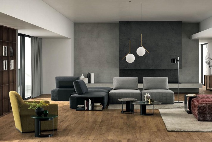 Unlimited customisation possibilities: modular sofa in double-sided version