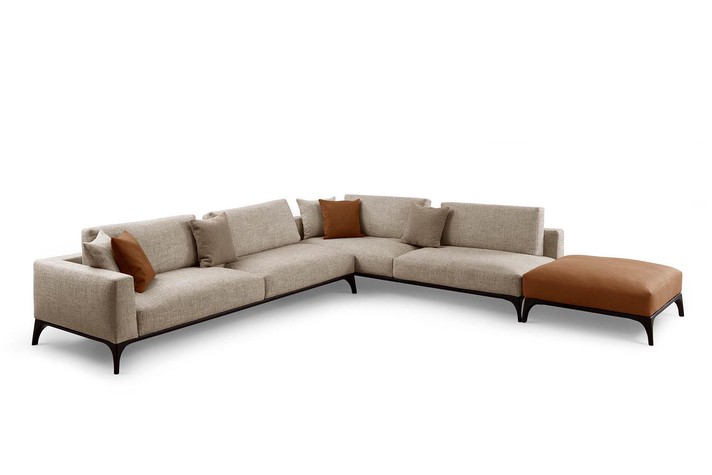 Milano Pillow with smaller backrest cushions and additional throw cushions
