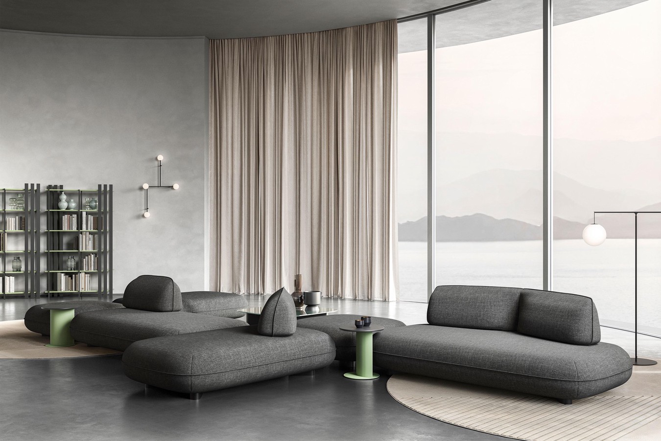 Bao modular sofa with movable backrests