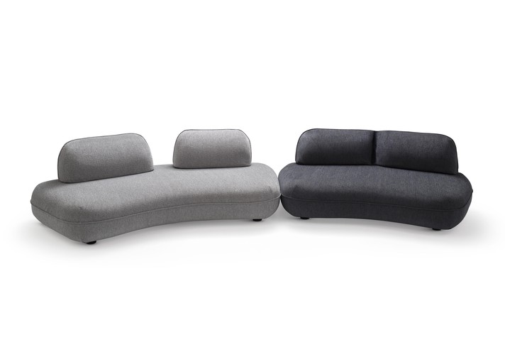 Composition example: a couple of matching sofas, positioned to face each other