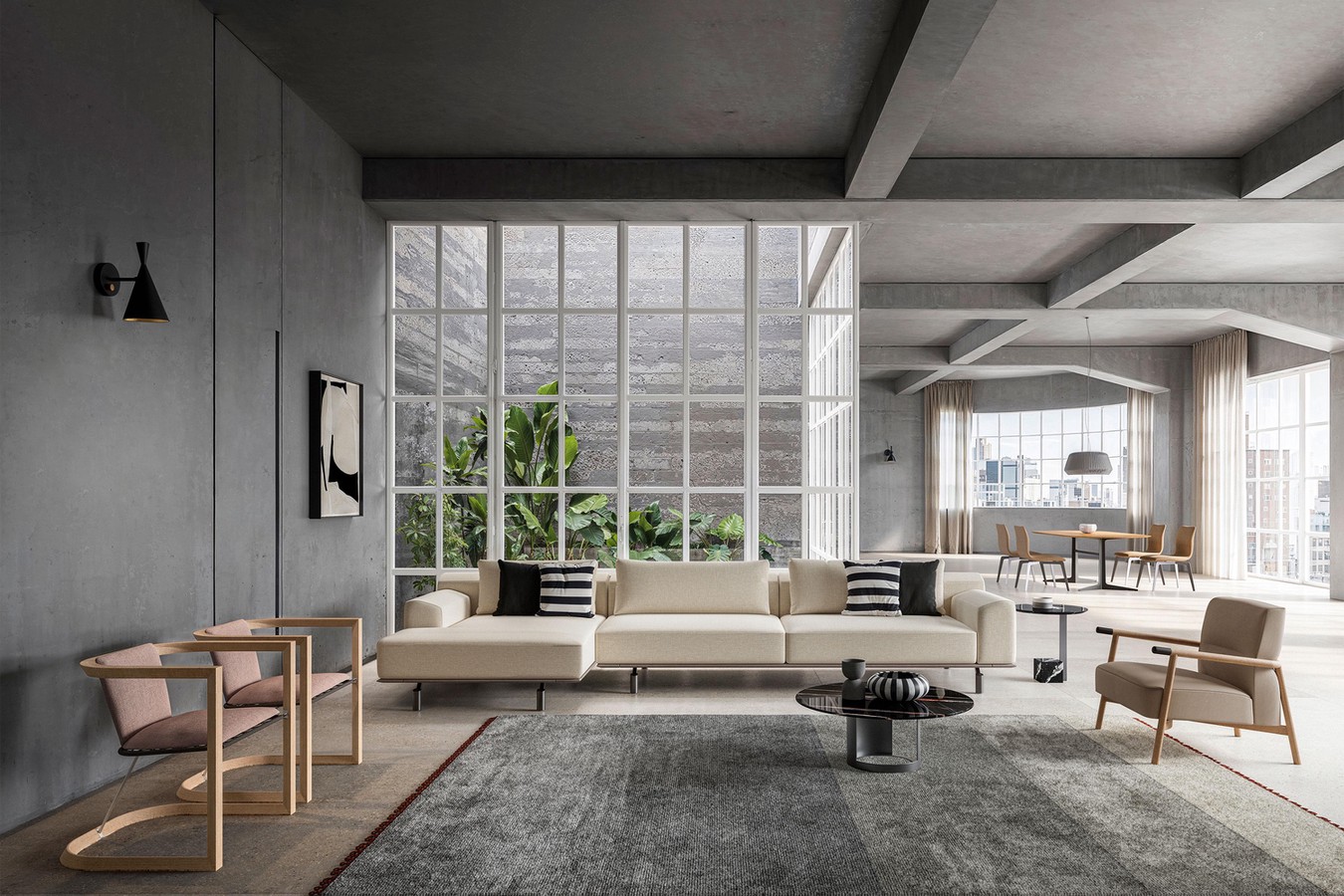 Modern fabric sofa with a removable cover Fly