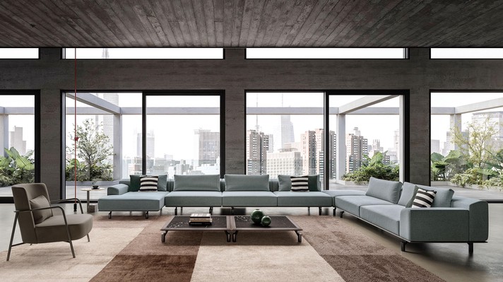 Large corner sofa with chaise