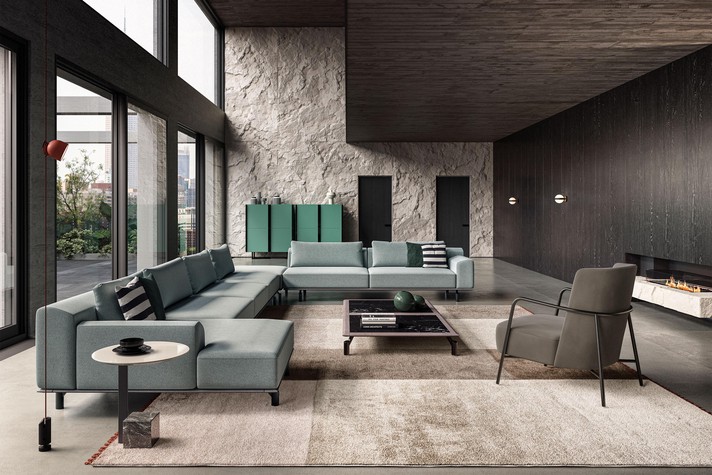Large corner sofa with chaise