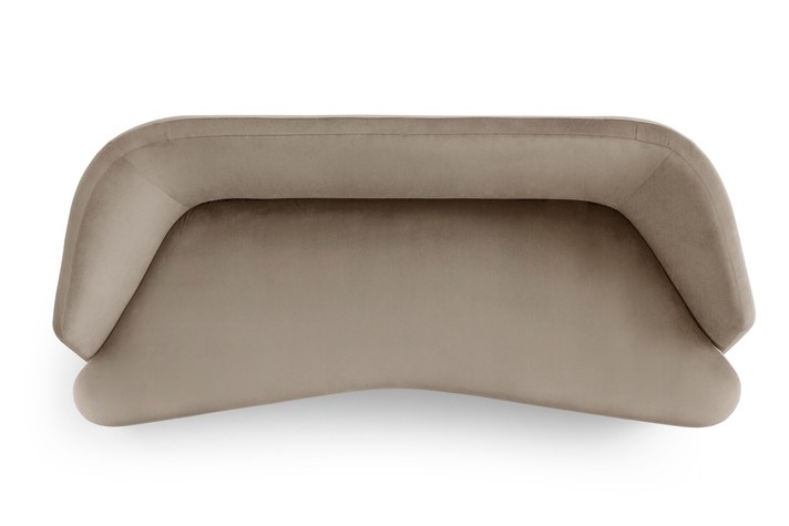 3 seater sofa sports a boomerang curvy shape