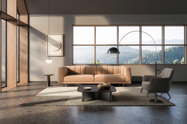 Modern quilted 2/3-seater sofa Stripes