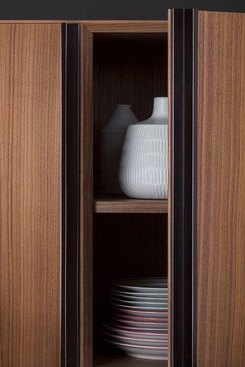 Detail of the beautifully finished interior and door