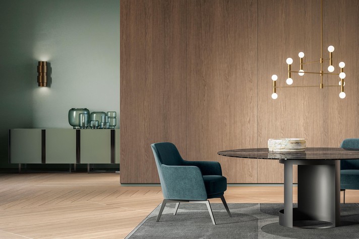 Profile Cabinet with matching wall finish