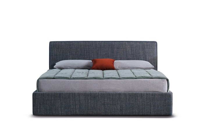 Featuring a comforting symmetrical design, New Alicante is a clean-lined simple upholstered bed