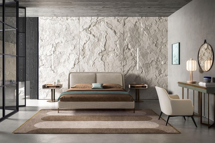 Nara double bed in three versions: double, king size and super king size