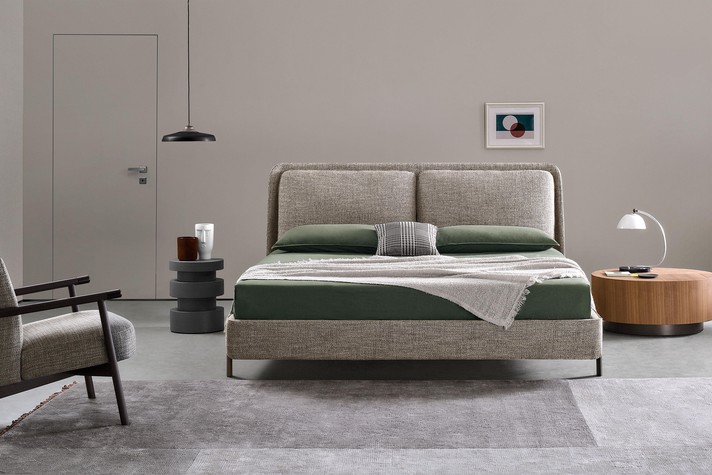 Nara with cushions zipped to the headboard