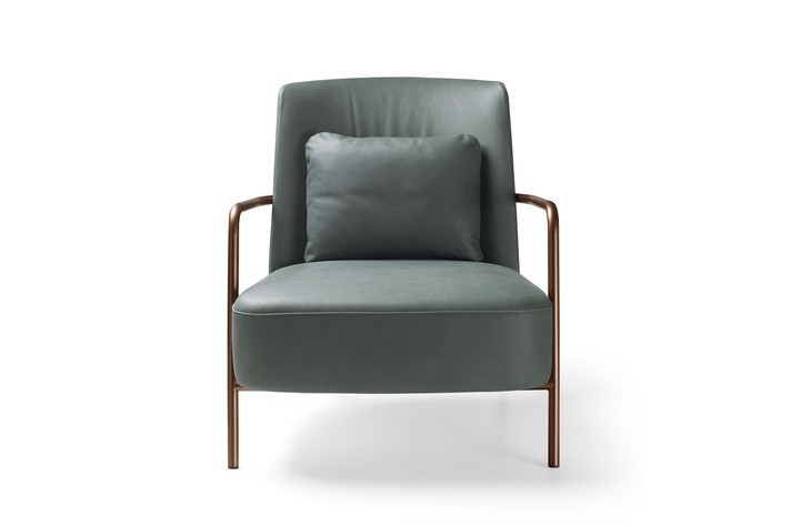 Fauteuil minimaliste avec structure-cadre en métal Ilary