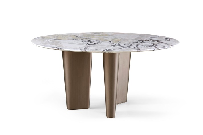Table à manger ronde en marbre avec pied design