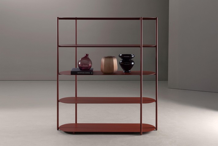 Libreria tubolare in ferro da 140 x 157,5 cm - vista frontale