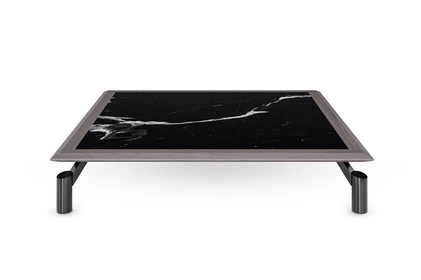 Tavolino da salotto quadrato con piano in marmo Fly disponibile in due dimensioni
