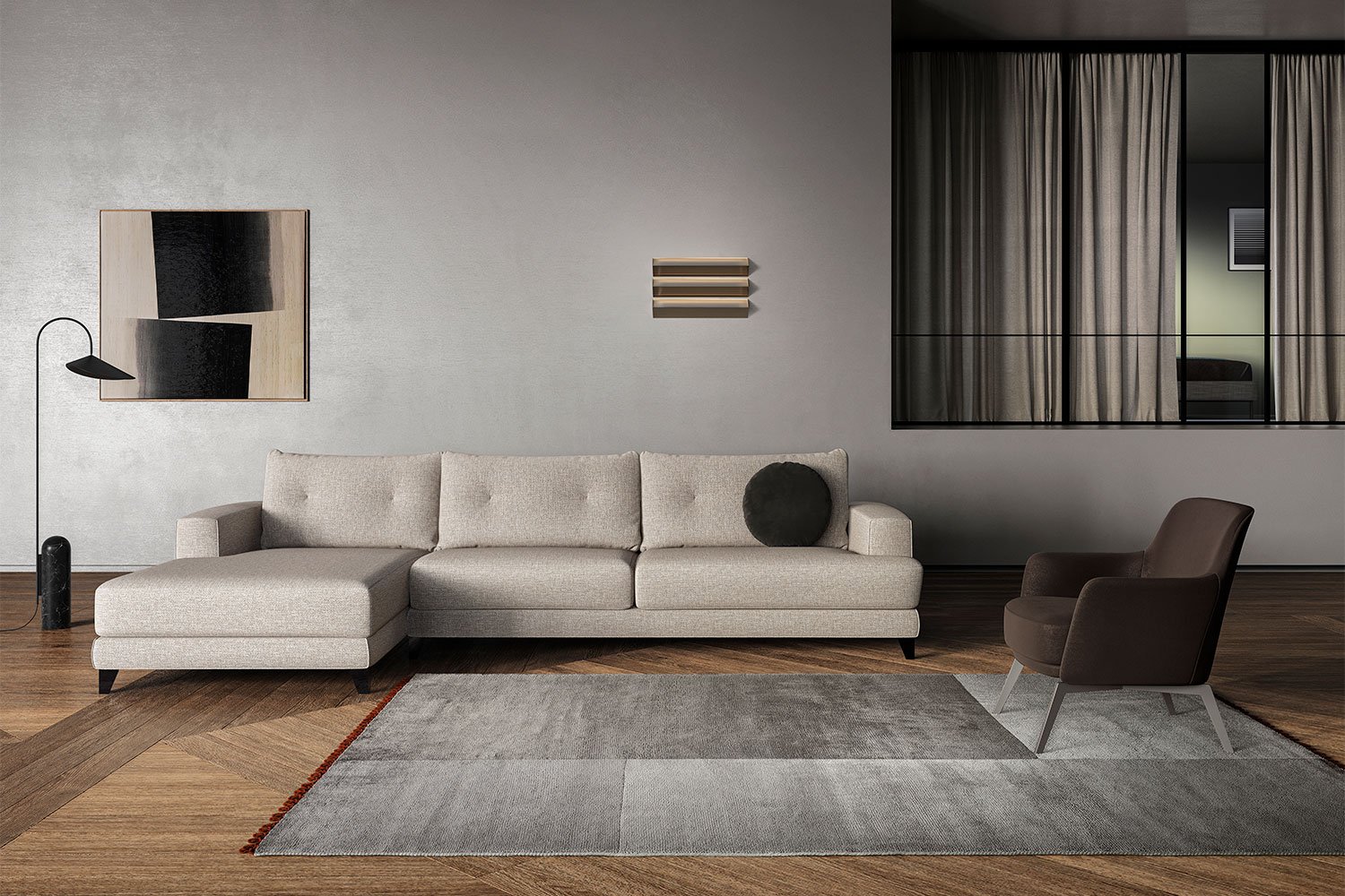 Loose pillow back sectional online