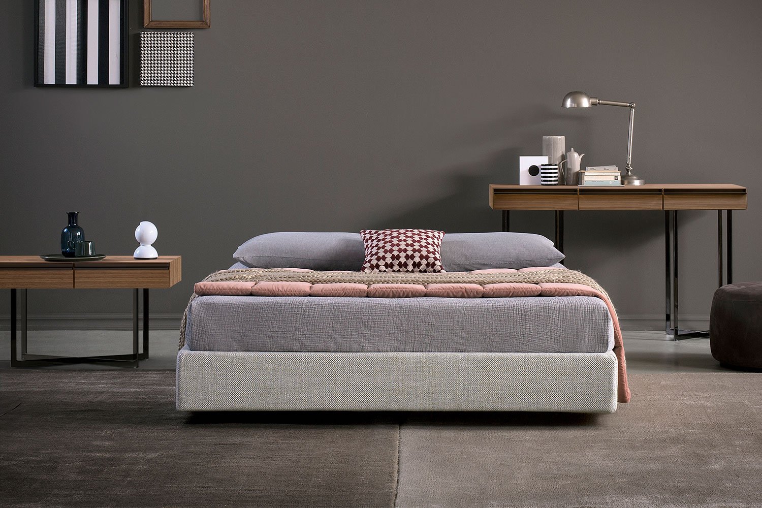 Upholstered bed without headboard Lulu BODEMA