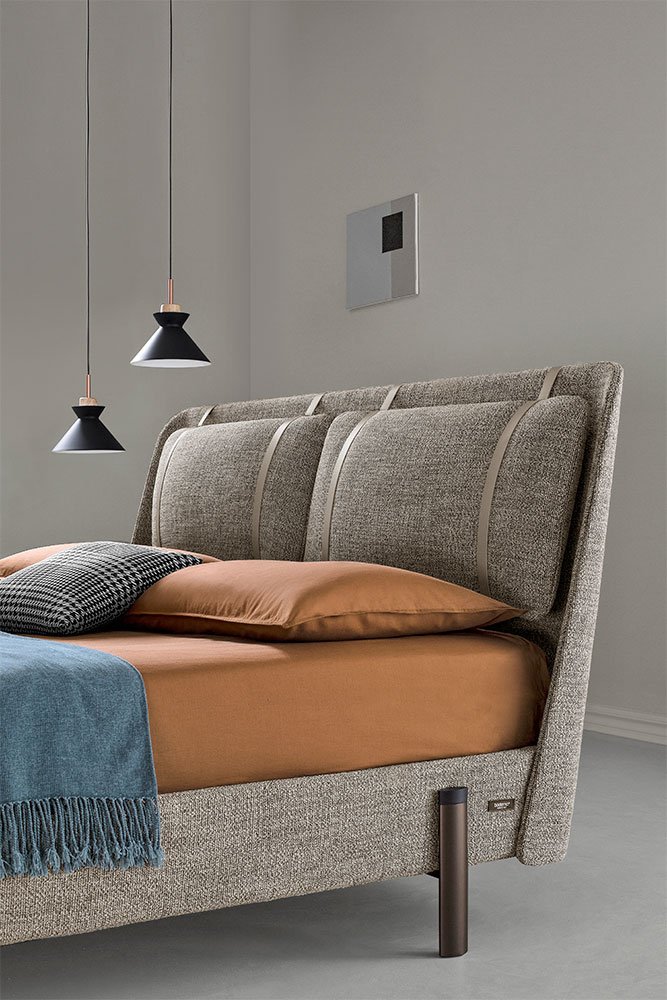 Angled padded headboard hotsell