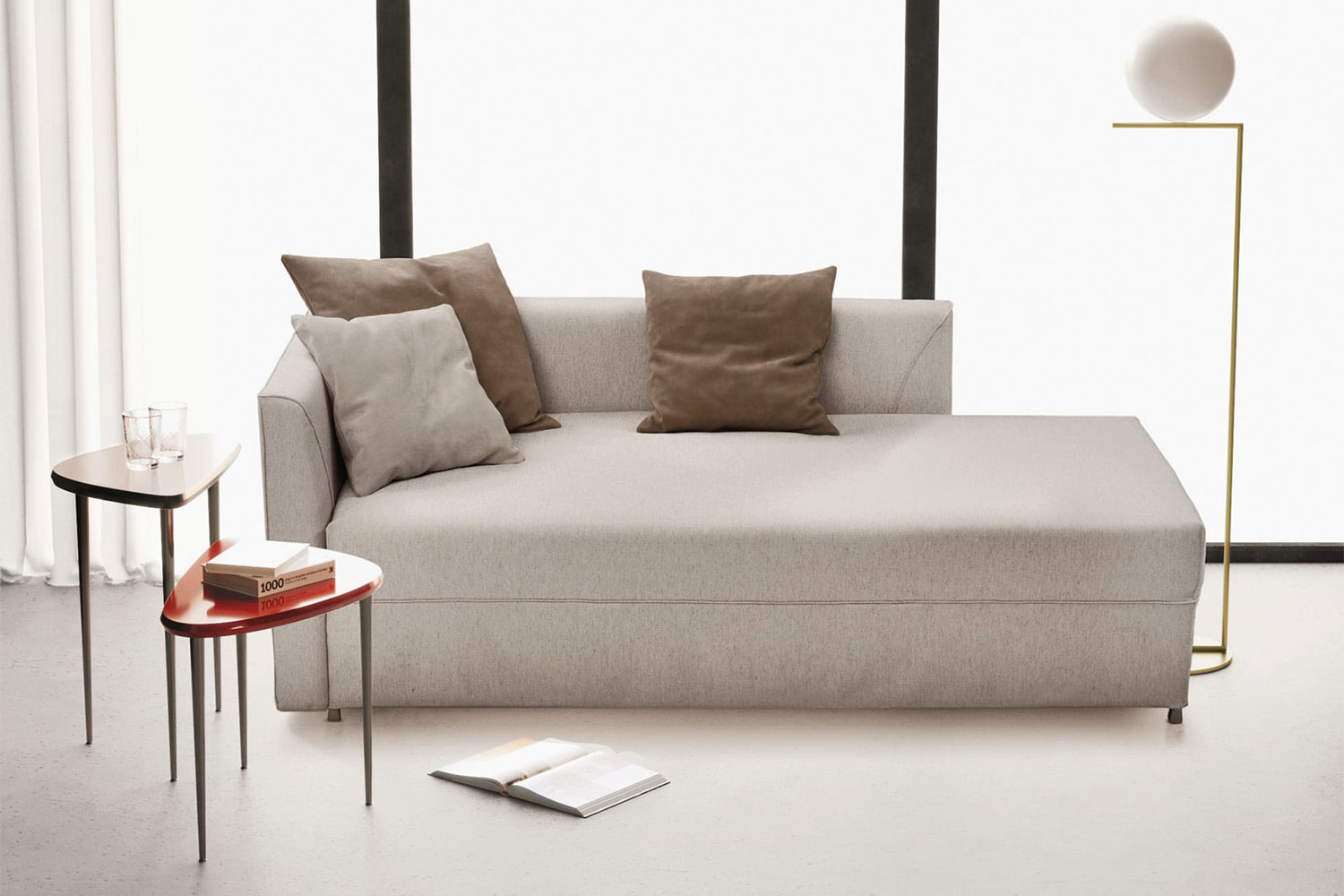 Upholstered trundle daybed Night Day BODEMA