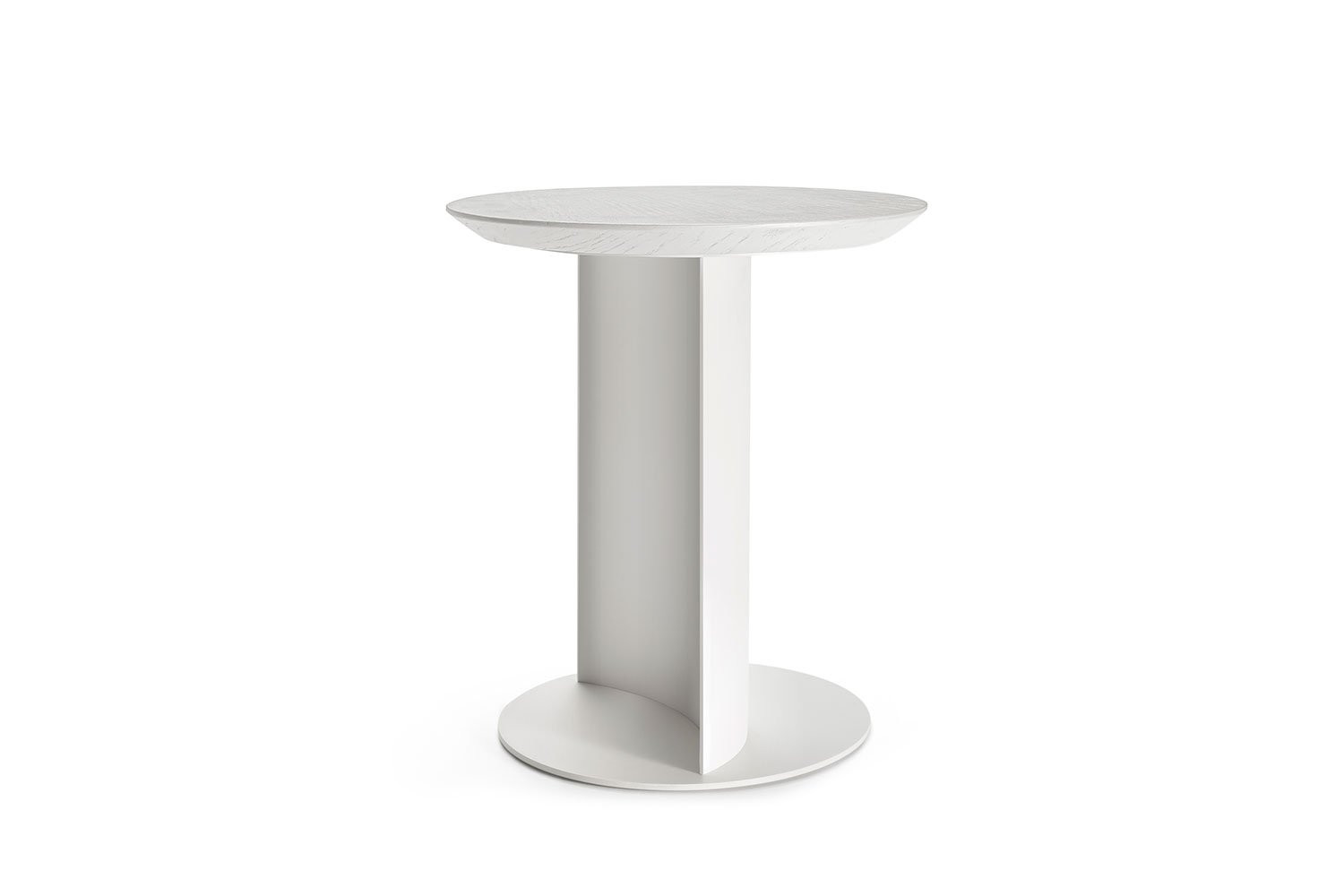 Tall and round side table for the sofa Bao Monocolonna