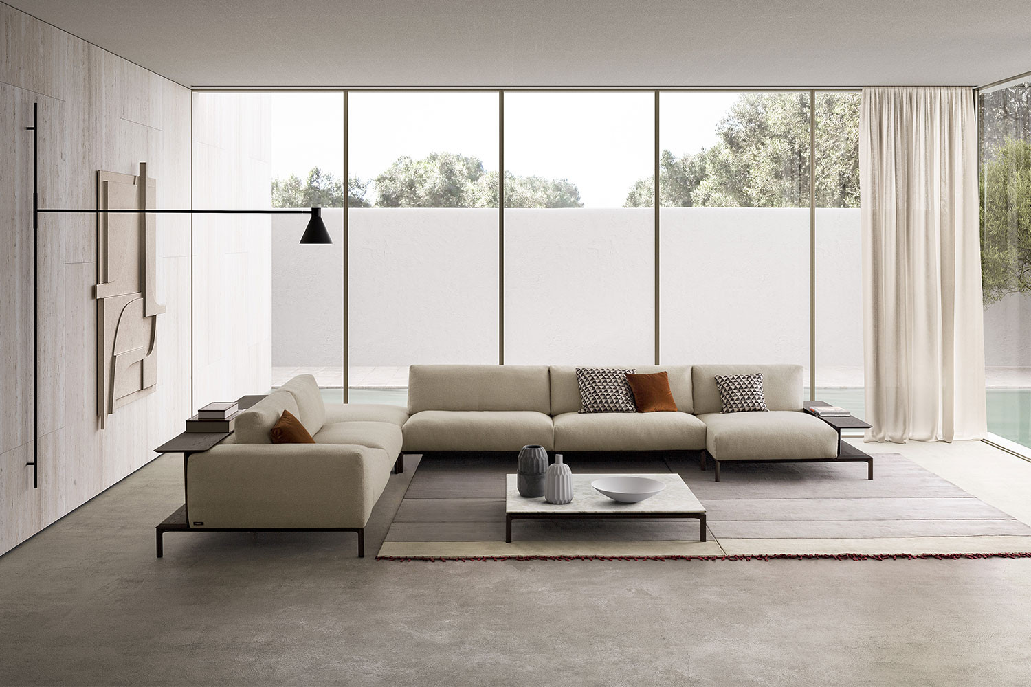 Low back best sale modular sectional