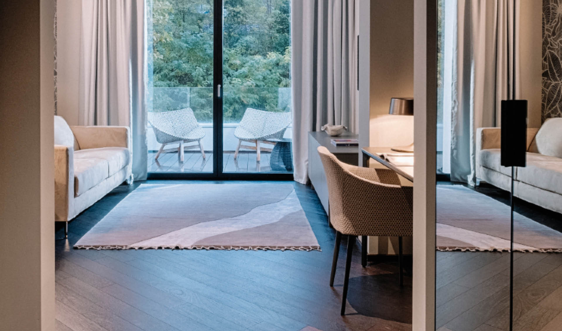 Detail of the furnishing of a bedroom in the Hotel Bianca Relais