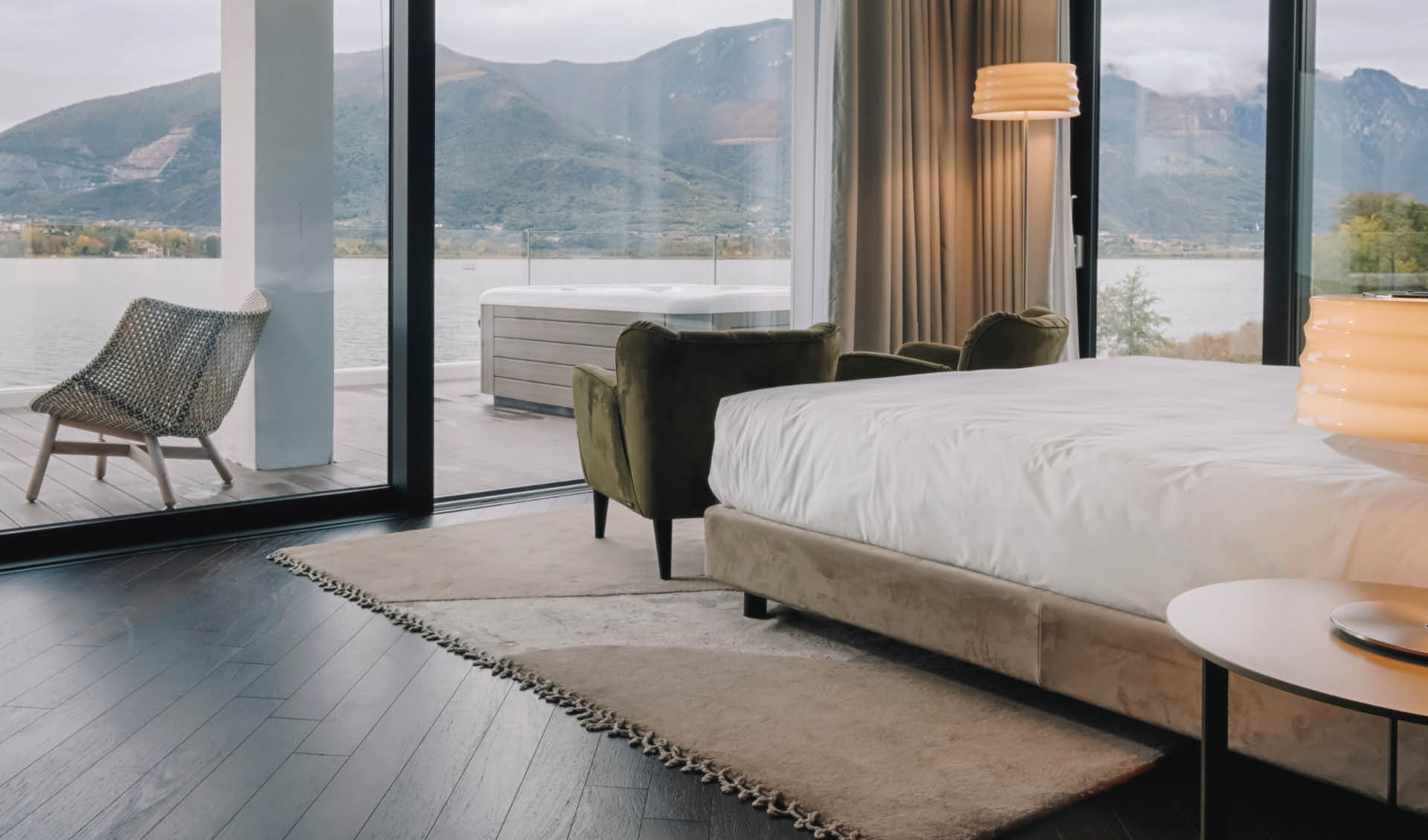 Interior of a Bianca relais hotel room with Bodema furnishings