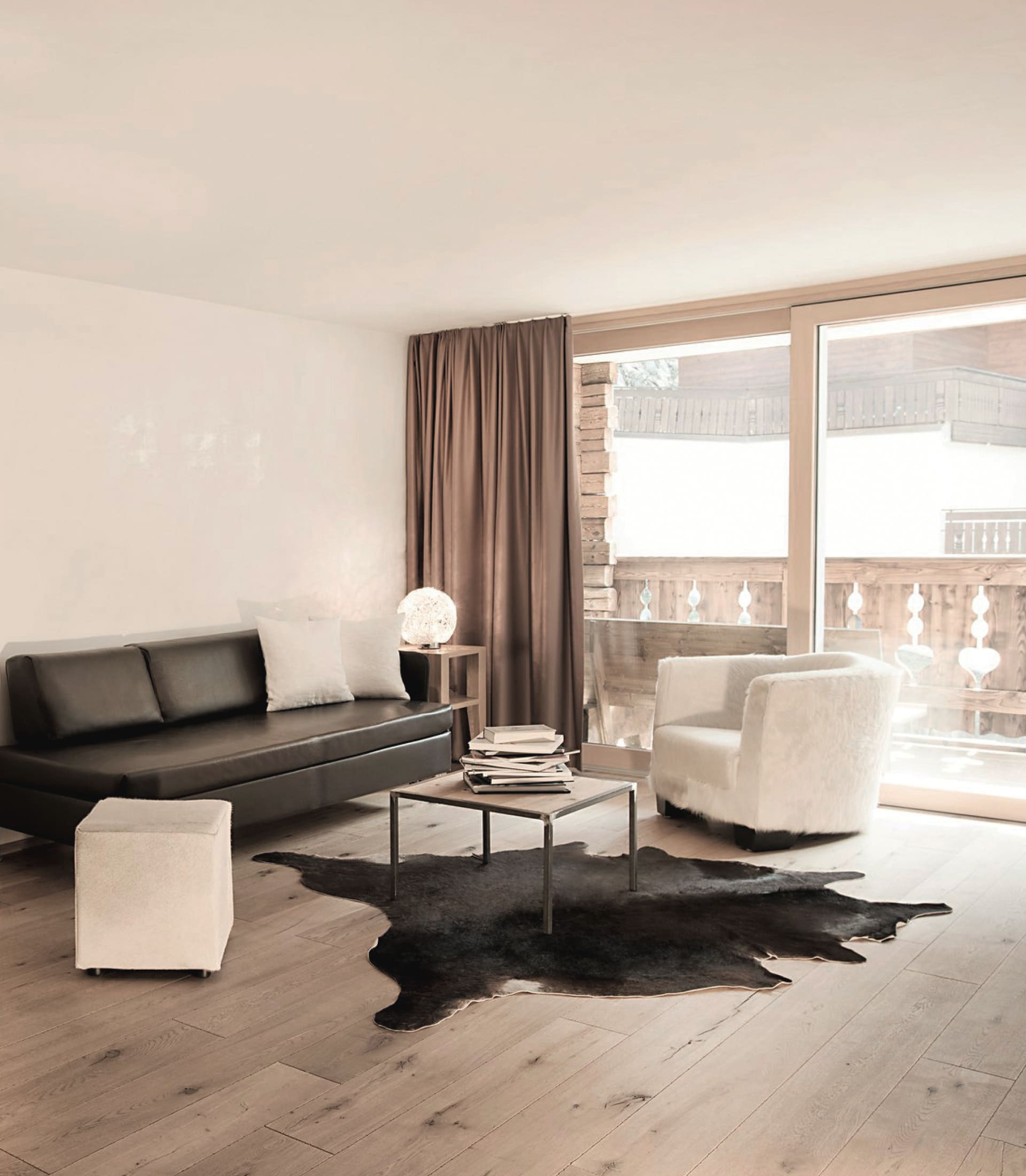 Conversation area of a luxury hotel room