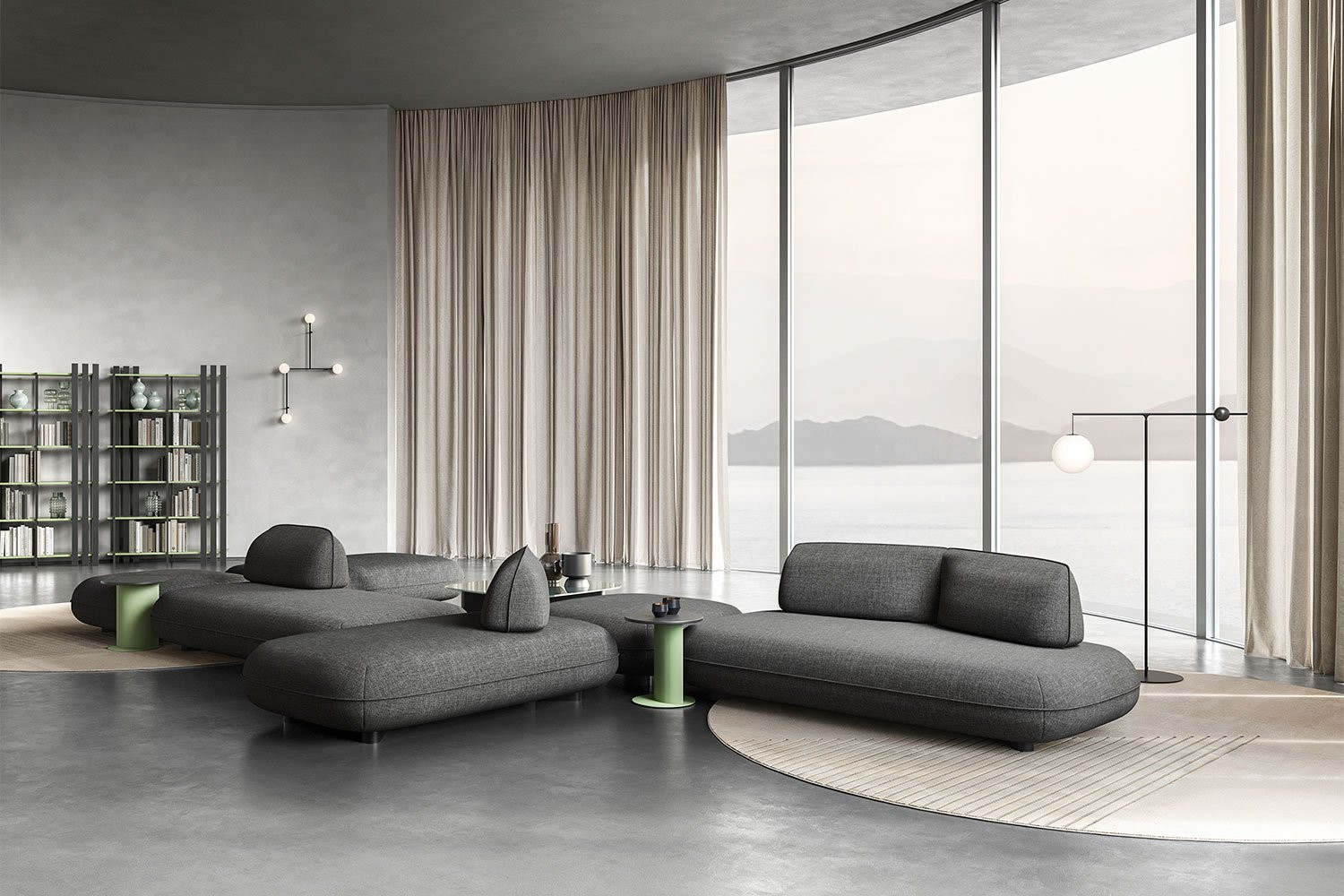 Modular sofa with movable backrests Bao